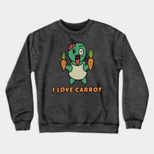 Vegetarian Zombie "I LOVE CARROT" Crewneck Sweatshirt